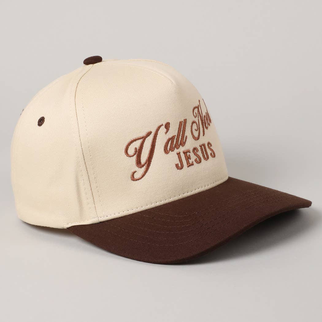 Y'all Need Jesus Lettering Embroidered Trucker Hat