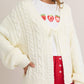 Ivory Front tie Cardigan