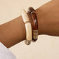 Cove 18K Gold Non-Tarnish Chunky Bangle Set