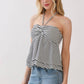 Stripe Halter Top