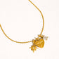 Gentilly 18K Gold Non-Tarnish Mom Heart Charm Necklace