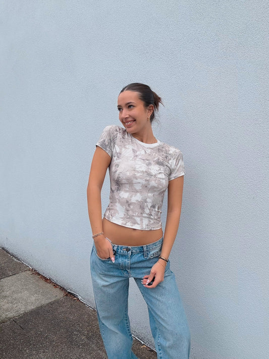 Light Camo Wood Jersey Baby Tee