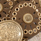 Western Concho Disc Oval Buckle Belt