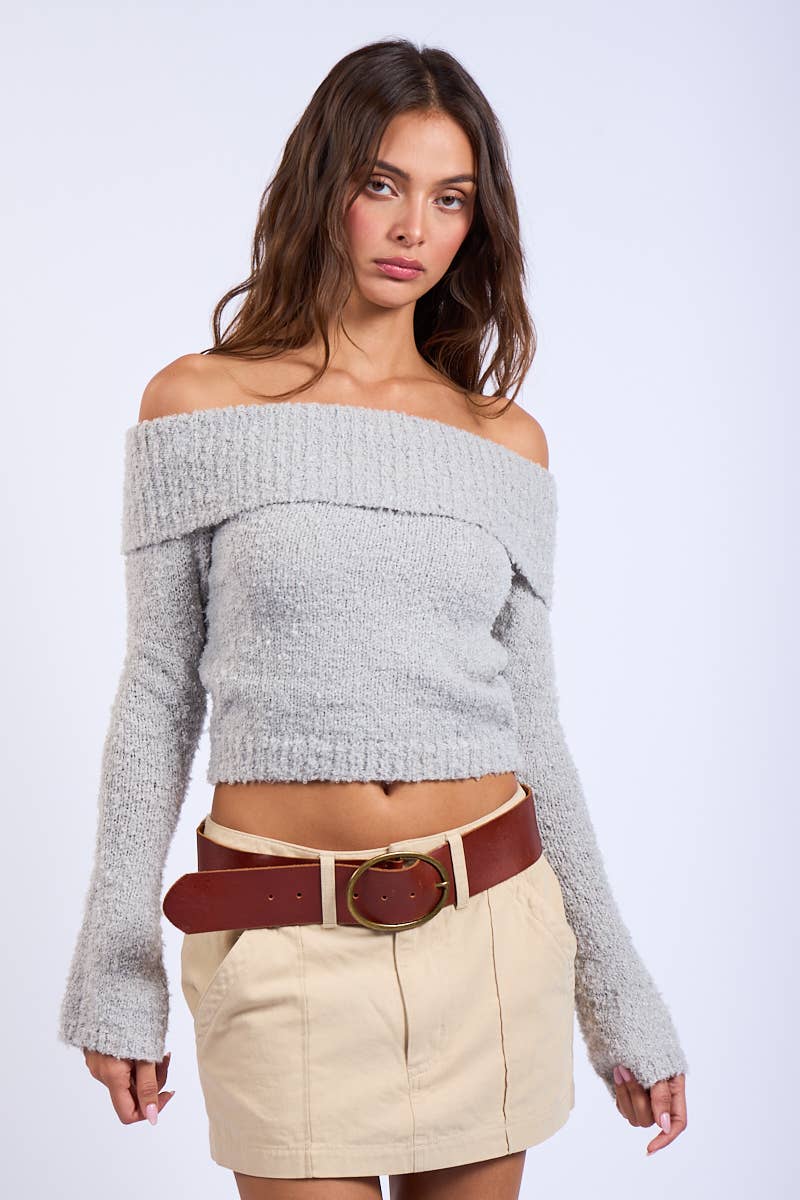 Overfold Knit Sweater