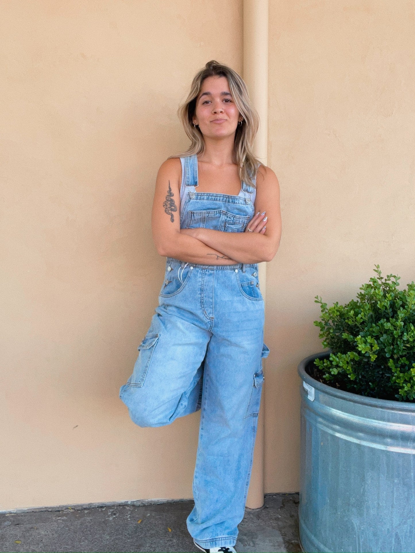 90s Cargo Overall - Light