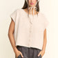 Soft Button-Front Knit Top