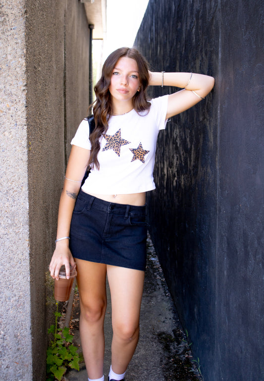 Leopard Star Top