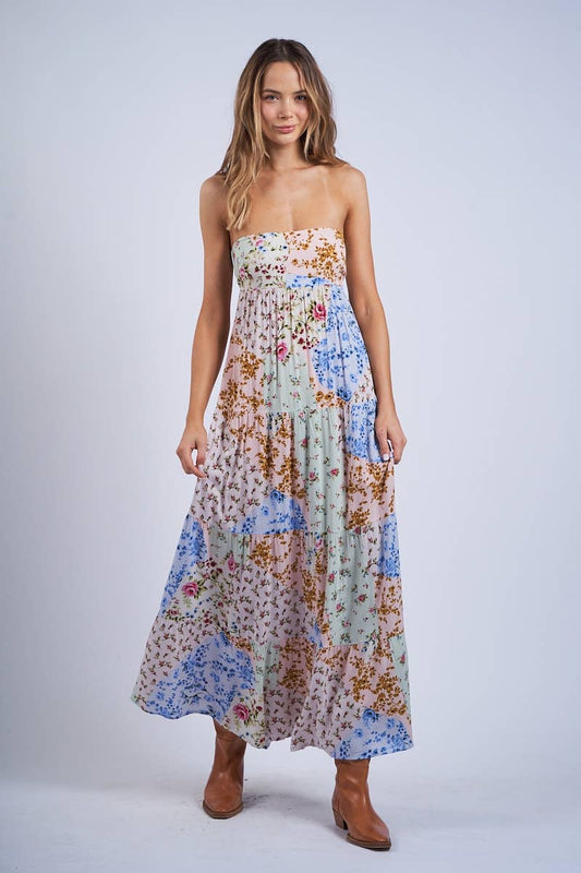 Multi-Colored Floral Dress