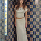 FARRAH RUCHED MAXI SKIRT