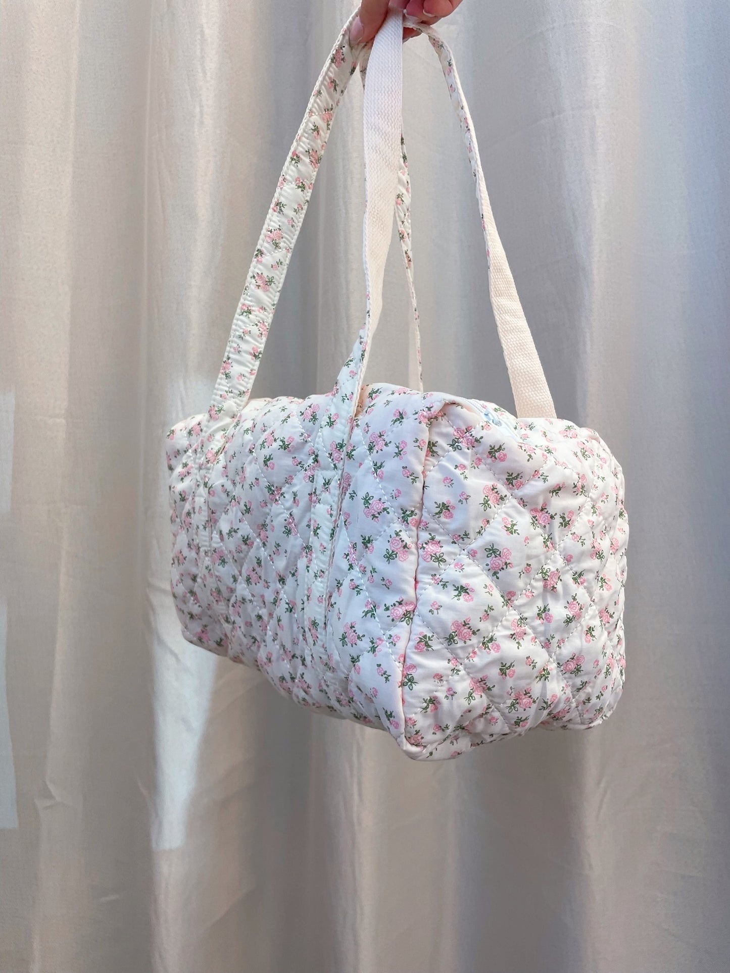 Floral Quilted Mini Duffel