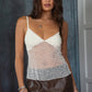 Allover Beaded V-Neck Cami Top