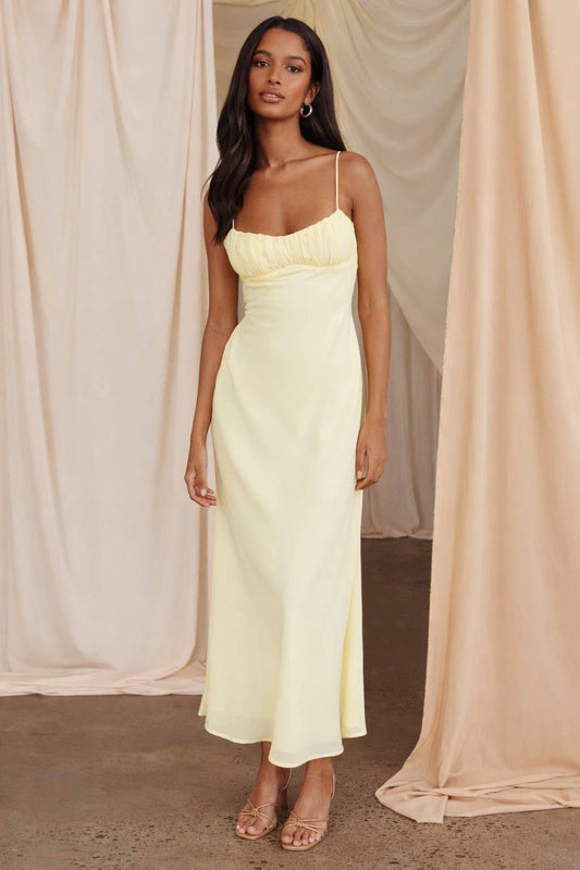 NERIDA TWIST BACK MAXI DRESS
