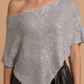 SEQUIN SWEATER PONCHO