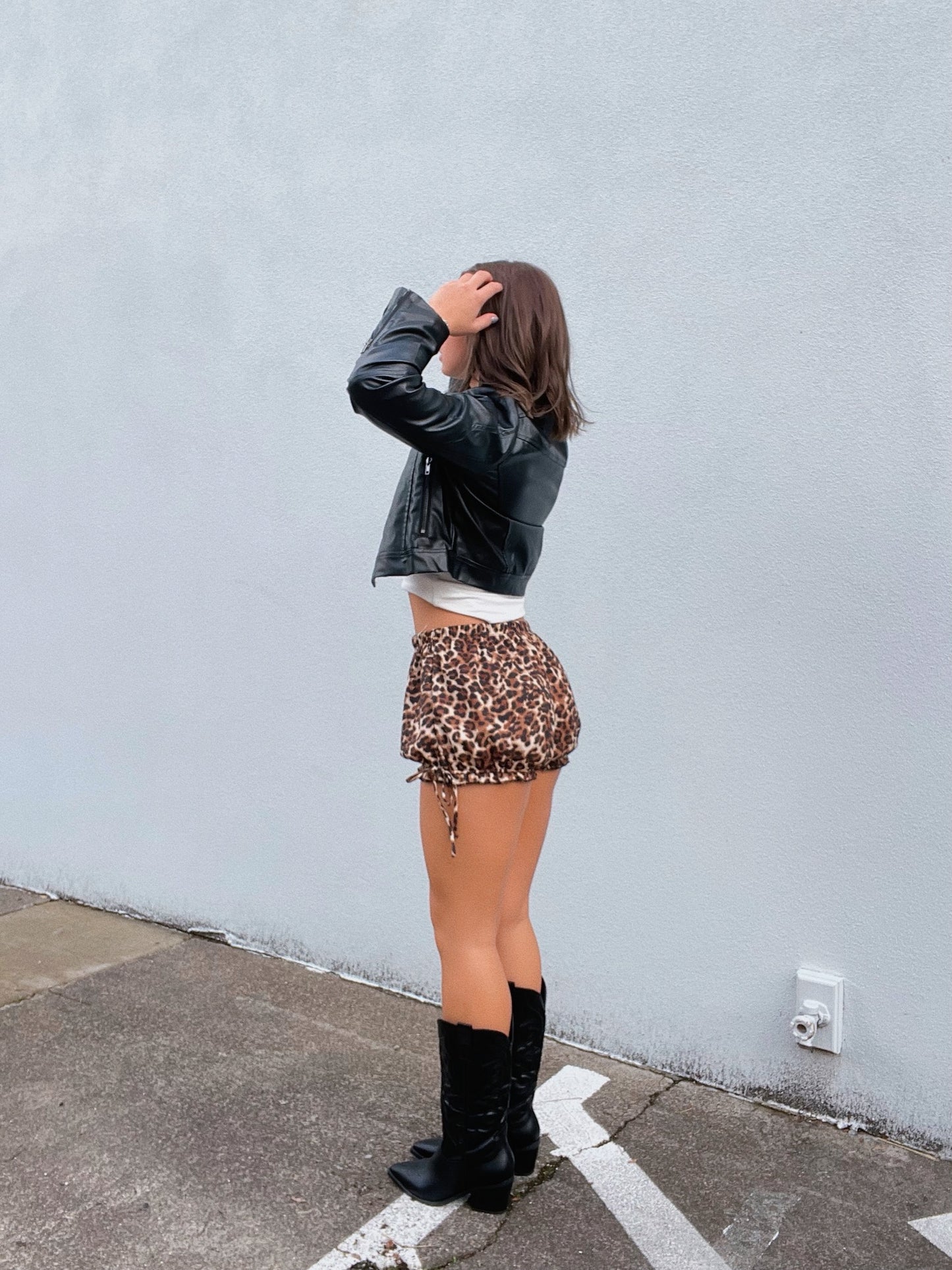 Basic Cropped Moto Jacket