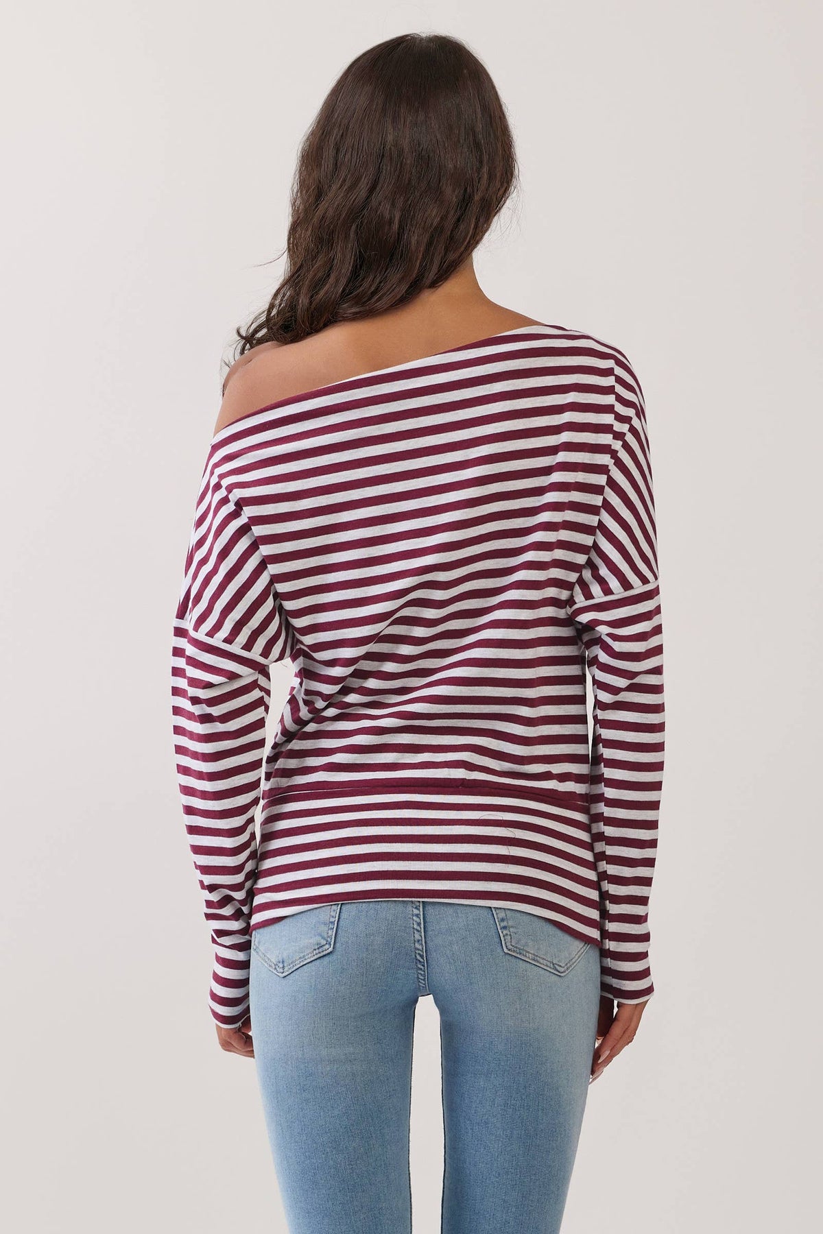 Off The Shoulder Stripe Top