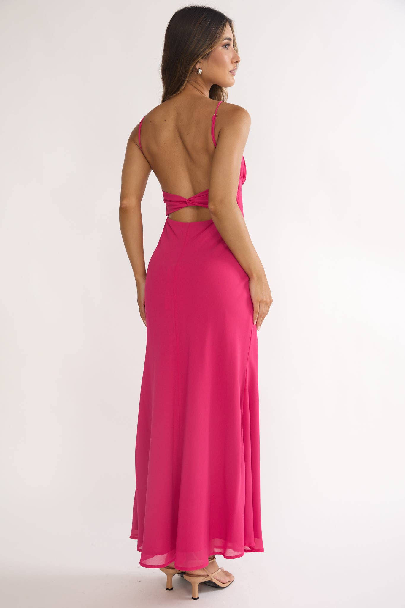 NERIDA TWIST BACK MAXI DRESS