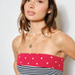 Polka Dot Striped Tube Top