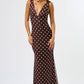 Chic Mesh Polka Dot Maxi Dress