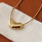 Louis 18K Gold Non-Tarnish Puffy Heart Necklace