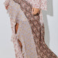 Floral Print Mix Chiffron Ruffle Maxi Dress