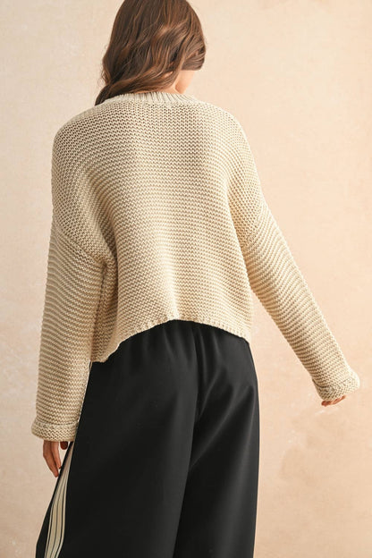 Round Neck Knit Sweater