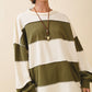 Contrast Panel Long Sleeve Slouchy
