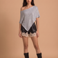 SEQUIN SWEATER PONCHO