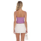 Polka Dot Front Tie Vest Top in Purple
