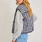 Drop Shoulder High Collared Quilt Vest