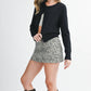 Ribbed Button-Up Knit Cardigan