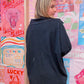 Blue Buttercup Black Pullover