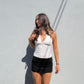 Double Lined Black Mini Skort