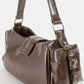 Rivet Detail Leather Shoulder Bag