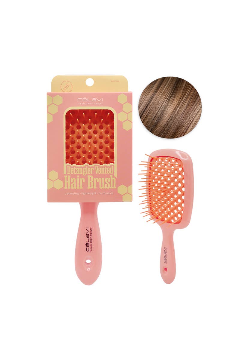 Orange Detangler Vented Hair Brush
