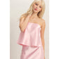 Satin Strapless Tube Top