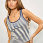 Anchor Beaded Striped Tank