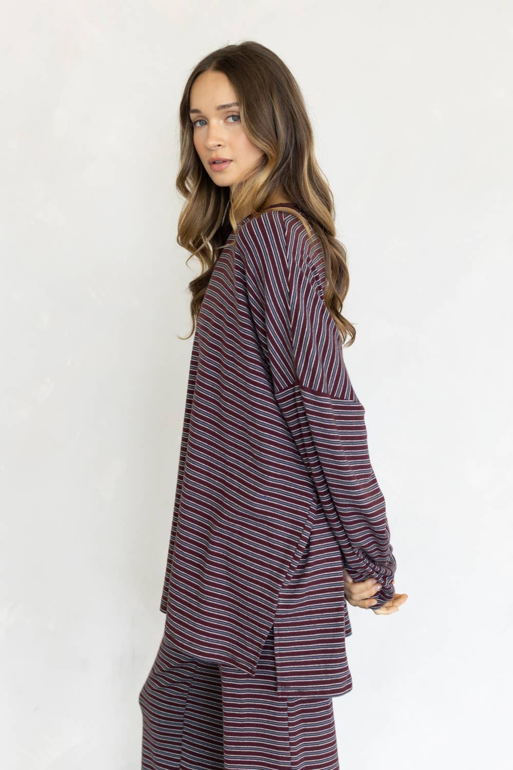 Lorenze Stripe Top