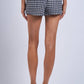 Gingham Checker Lace Ribbon Micro Shorts