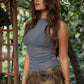 MIURA Lurex  Sheer Sparkle Tank Top