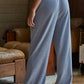 Knit Striped Flare Pants