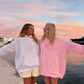 Pearl Grey Hibiscus Flowers Hoodie