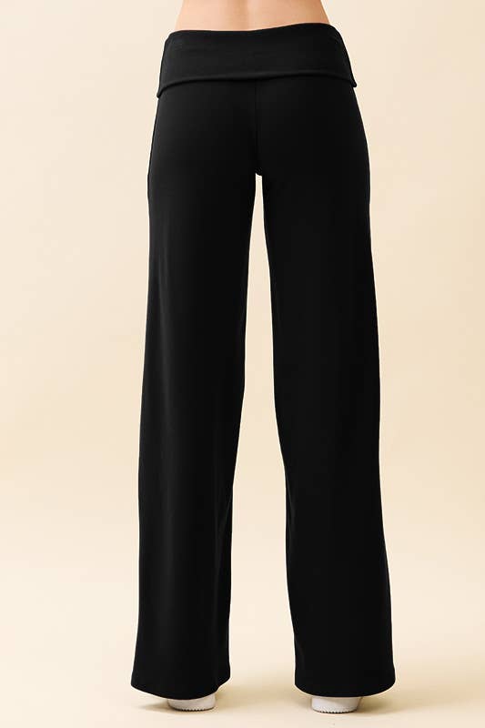 Soft Wide Fold Over Pants