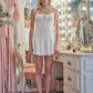 Eyelet Drop Waist Mini Dress