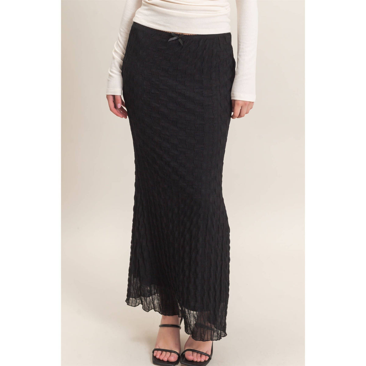 Textured Maxi Skirt