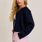 Round Neck Sweater Cardigan