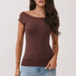 Polka Dot Boat neck Top