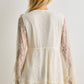RUFFLED V NECK MINI DRESS