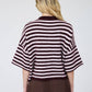 Leah Striped Short Sleeve Cardigan