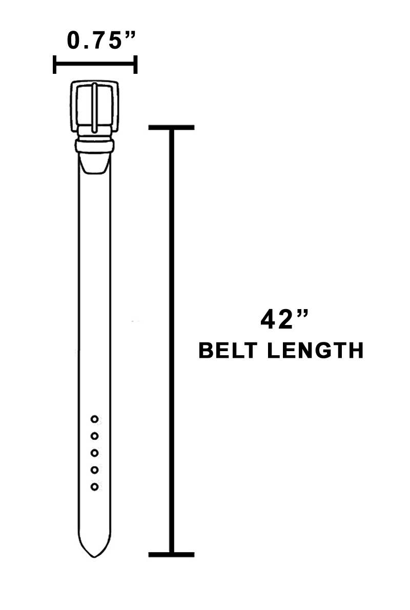 Circle Buckle Leather Belt