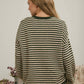 Henley Striped Sweater